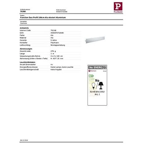 Paulmann DUO PROFILE 1M ALU ANODIS, ALLUMINIO 3 Paulmann DUO PROFILE 1M ALU ANODIS, ALLUMINIO