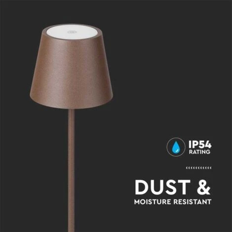 V-TAC VT-7544 Lampada Da Terra Piantana Led Touch Dimmerabile In Alluminio Corpo Corten Altezza Regolabile 50cm-130cm Ricarica USB - Sku 7008 5 V-TAC VT-7544 Lampada Da Terra Piantana Led Touch Dimmerabile In Alluminio Corpo Corten Altezza Regolabile 50cm-130cm Ricarica USB - Sku 7008 - immagine 3