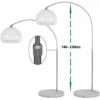Lampada Ad Arco Piantana Altezza Fino A 220cm Marmo E Acciaio