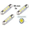 Trade Shop - 3 X Festoon Siluro 39 Mm Bulb 3 Led Smd C5w W5003 T11 5050 12v Auto Abitacolo -Offerta economica OSRAM || Paulmann || ATMOSPHERA 12285982 1