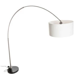 QAZQA Lampada Da Terra Arco Booglamp XXL - Moderno - Metallo,Tessuto - Acciaio - Oblungo Max. 1 X Watt -Offerta economica OSRAM || Paulmann || ATMOSPHERA 12334077 3