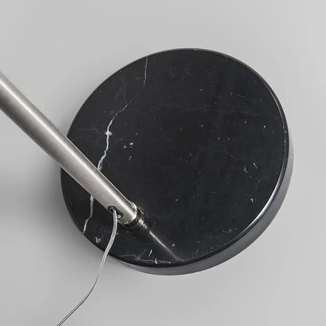 QAZQA Lampada Da Terra Arco Booglamp XXL - Moderno - Metallo,Tessuto - Nero - Oblungo Max. 1 X Watt 4 QAZQA Lampada Da Terra Arco Booglamp XXL - Moderno - Metallo,Tessuto - Nero - Oblungo Max. 1 X Watt - immagine 2