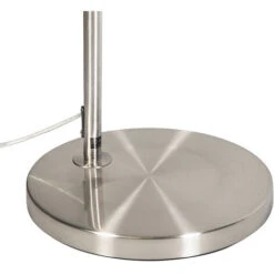 QAZQA + Lampada Da Terra Arco Arc-basic - Moderno - Tessuto,Acciaio - Grigio/Acciaio - Oblungo Max. 1 X Watt -Offerta economica OSRAM || Paulmann || ATMOSPHERA 12334464 5