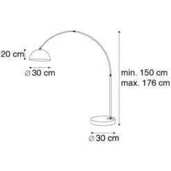 QAZQA + Lampada Da Terra Arco Arc-basic - Moderno - Plastico,Acciaio - Bianco/Cromo - Tondo/Oblungo Max. 1 X Watt 9 QAZQA + Lampada Da Terra Arco Arc-basic - Moderno - Plastico,Acciaio - Bianco/Cromo - Tondo/Oblungo Max. 1 X Watt -Offerta economica OSRAM || Paulmann || ATMOSPHERA 12334852 3