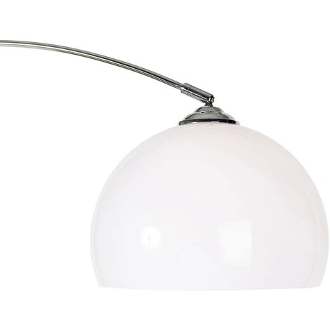 QAZQA + Lampada Da Terra Arco Arc-basic - Moderno - Plastico,Acciaio - Bianco/Cromo - Tondo/Oblungo Max. 1 X Watt 7 QAZQA + Lampada Da Terra Arco Arc-basic - Moderno - Plastico,Acciaio - Bianco/Cromo - Tondo/Oblungo Max. 1 X Watt - immagine 5