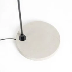 QAZQA + Lampada Da Terra Arco Bend - Moderno - Pietra/calcestruzzo,Acciaio - Nero/Crema - Oblungo Max. 1 X Watt -Offerta economica OSRAM || Paulmann || ATMOSPHERA 12335385 4