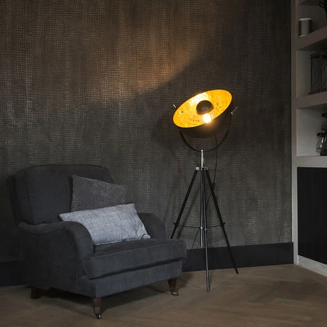 QAZQA + Lampada Da Tavolo Tripode Magna Yeyang - Moderno - Acciaio - Nero/Oro/Ottone - Tondo/Oblungo Max. 1 X Watt 4 QAZQA + Lampada Da Tavolo Tripode Magna Yeyang - Moderno - Acciaio - Nero/Oro/Ottone - Tondo/Oblungo Max. 1 X Watt - immagine 2