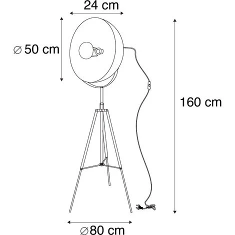 QAZQA + Lampada Da Tavolo Tripode Magna Yeyang - Moderno - Acciaio - Nero/Oro/Ottone - Tondo/Oblungo Max. 1 X Watt 5 QAZQA + Lampada Da Tavolo Tripode Magna Yeyang - Moderno - Acciaio - Nero/Oro/Ottone - Tondo/Oblungo Max. 1 X Watt - immagine 3