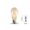 Lampada Filo Led A Filamento E27 ST64 6W Bianco Caldo 2200K Cover Amber Vintage SKU-214362 -Offerta economica OSRAM || Paulmann || ATMOSPHERA 12387554 1