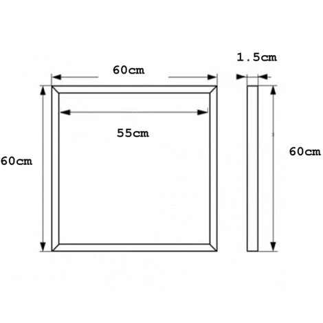 Cornice Luminosa LED 48W Incasso Luce Fredda Pannello 60x60 Telaio Soffitto 7 Cornice Luminosa LED 48W Incasso Luce Fredda Pannello 60x60 Telaio Soffitto - immagine 5