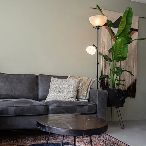 QAZQA + Lampada Da Terra Con Braccioo De Lettura Dallas - Rustico - Vetro,Acciaio - Bianco/Ruggine - Tondo/Oblungo Max. 1 X Watt 4 QAZQA + Lampada Da Terra Con Braccioo De Lettura Dallas - Rustico - Vetro,Acciaio - Bianco/Ruggine - Tondo/Oblungo Max. 1 X Watt - immagine 2