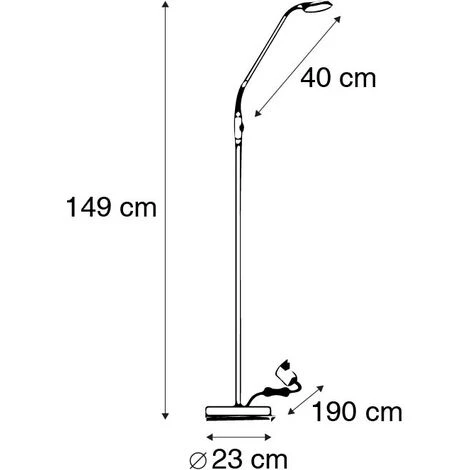 QAZQA + Lampada Da Terra Da Lettura Eva - Moderno - Acciaio - Bronzo - Oblungo (non Sostituibile) LED Max. 1 X 5 Watt 5 QAZQA + Lampada Da Terra Da Lettura Eva - Moderno - Acciaio - Bronzo - Oblungo (non Sostituibile) LED Max. 1 X 5 Watt - immagine 3