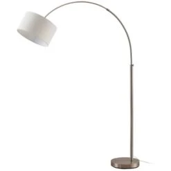 Lindby Piantana Ad Arco Railyn, Tessuto Bianco Anticato