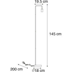 QAZQA Lampada Da Terra Facil - Moderno - Acciaio - Nero - Oblungo Max. 1 X Watt -Offerta economica OSRAM || Paulmann || ATMOSPHERA 14455405 3