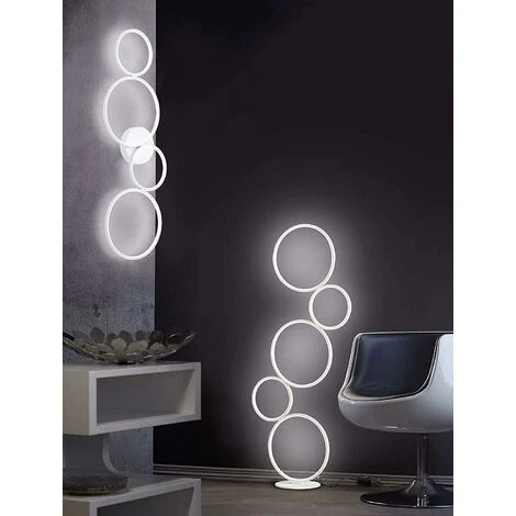 Trio Lighting Italia Rondo Lampada Da Pavimento Led 36w Dimmerabile Luce Calda 3000k In Metallo Colore Bianco Opaco Con Interruttore 422610531 3 Trio Lighting Italia Rondo Lampada Da Pavimento Led 36w Dimmerabile Luce Calda 3000k In Metallo Colore Bianco Opaco Con Interruttore 422610531