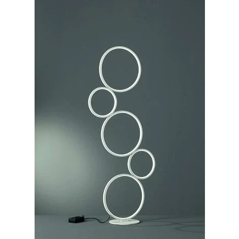 Trio Lighting Italia Rondo Lampada Da Pavimento Led 36w Dimmerabile Luce Calda 3000k In Metallo Colore Bianco Opaco Con Interruttore 422610531 4 Trio Lighting Italia Rondo Lampada Da Pavimento Led 36w Dimmerabile Luce Calda 3000k In Metallo Colore Bianco Opaco Con Interruttore 422610531 - immagine 2