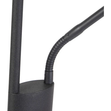 QAZQA Lampada Da Terra Con Braccioo De Lettura Jazzy - Moderno - Acciaio,Vetro - Nero - Quadrato/Oblungo (non Sostituibile) LED Max. 1 X 18 Watt 5 QAZQA Lampada Da Terra Con Braccioo De Lettura Jazzy - Moderno - Acciaio,Vetro - Nero - Quadrato/Oblungo (non Sostituibile) LED Max. 1 X 18 Watt - immagine 3