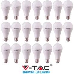 10 LAMPADINE LED V-Tac Bulbo E27 Da 9W Lampade Luce Calda Naturale Fredda-Naturale