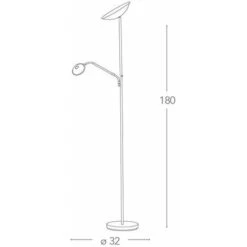 Lampada Da Terra Piantana E Lampada Da Lettura Led 19 Watt -Offerta economica OSRAM || Paulmann || ATMOSPHERA 16123936 5