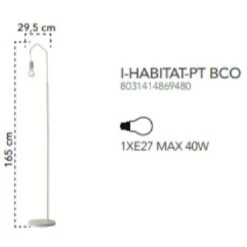 PIANTANA HABITAT BIANCA 1XE27 27X165CM -Offerta economica OSRAM || Paulmann || ATMOSPHERA 16124843 3