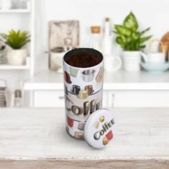 Scatola Barattolo In Latta Con Coperchio Porta Capsule Capsula E Cialde Caffe'