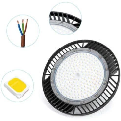 Faro LED Industriale Capannoni UFO 100W Luce Fredda Campana Disco LED 10000LM -Offerta economica OSRAM || Paulmann || ATMOSPHERA 17470883 4