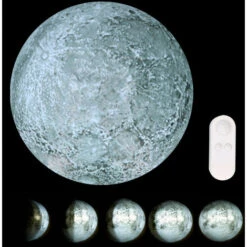 Grundig Lampada Luna A Parete Moon Light Lamp Luce Notturna LED Fasi Lunari Telecomando -Offerta economica OSRAM || Paulmann || ATMOSPHERA 17501960 5