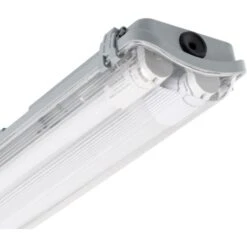 Plafoniera Stagna Per Due Tubi LED 150 Cm IP65 Connessione Unilaterale 1570 Mm1500 Mm