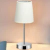 Lampada Da Tavolo Lume Da Comodino Abatjour Acciaio Cromato E Tessuto Beige -Offerta economica OSRAM || Paulmann || ATMOSPHERA 18671216 1