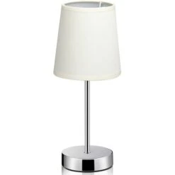 Lampada Da Tavolo Lume Da Comodino Abatjour Acciaio Cromato E Tessuto Beige -Offerta economica OSRAM || Paulmann || ATMOSPHERA 18671216 4