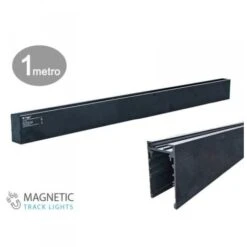 Binario Magnetico Soffitto Per Sistema Illuminazione Binario Magnetico Colore Nero 1 Metro SKU-7951