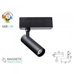 Faro Lampada Led A Binario 15W 24V Neutro 4000K CRI 90 UGR 19 Per Sistema Binario Magnetico SKU-7967