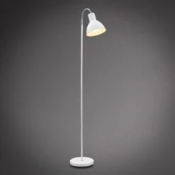 Lampada Da Terra, Piantana Elegante Con Paralume Orientabile, Altezza 1.450mm, Adatta Per 1 Lampadina E27 Non Inclusa, Interruttore A Pedale, Lampada A Stelo Vintage Industriale, Bianca, Retrò, IP20