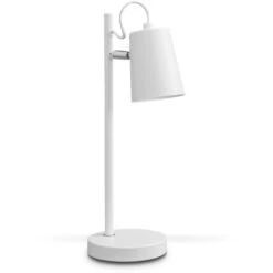 Lampada Da Tavolo Bianca, Lampada Da Comodino, Adatta Per Lampadina E14 Non Inclusa Max 20W, Altezza 36.5cm, Paralume Orientabile, Abat-jour Per Camera, Lampada Da Scrivania In Metallo IP20, 230V -Offerta economica OSRAM || Paulmann || ATMOSPHERA 20100929 3