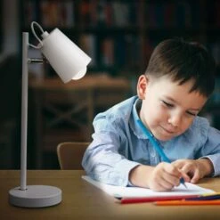 Lampada Da Tavolo Bianca, Lampada Da Comodino, Adatta Per Lampadina E14 Non Inclusa Max 20W, Altezza 36.5cm, Paralume Orientabile, Abat-jour Per Camera, Lampada Da Scrivania In Metallo IP20, 230V -Offerta economica OSRAM || Paulmann || ATMOSPHERA 20100929 4