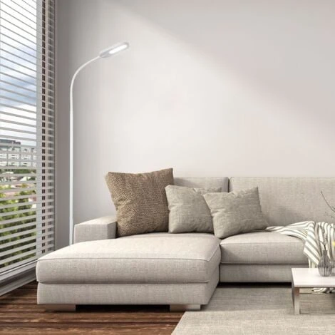 B.K.Licht Lampada Da Terra LED, Piantana Dimmerabile Su 4 Livelli, Luce Calda Neutra O Fredda, Altezza D’uso 1,28m, LED Integrati 8W, 600Lm, Orientabile, Lampada A Stelo Touch Moderna, Bianca IP20 6 B.K.Licht Lampada Da Terra LED, Piantana Dimmerabile Su 4 Livelli, Luce Calda Neutra O Fredda, Altezza D’uso 1,28m, LED Integrati 8W, 600Lm, Orientabile, Lampada A Stelo Touch Moderna, Bianca IP20 - immagine 4