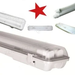 120 Cm Plafoniera Stagna IP65 Doppio Neon Led Tubo T8 220v