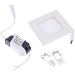 Faretto Led 3 Watt Pannello Incasso Quadrato 180LM Luce Naturale 4000k