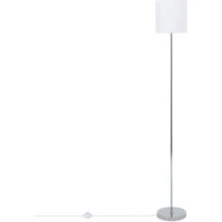 Lampada Da Terra Metallo E Tessuto Pangiri Bianco180 Mm