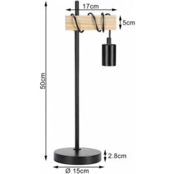 Lampada Da Tavolo Legno E Metallo Design Moderno Industriale Lampadina E27 25W -Offerta economica OSRAM || Paulmann || ATMOSPHERA 20994360 4