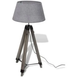 Lampada Da Terra Treppiede Regolabile In Legno Paralume Tessuto VidaXL -Offerta economica OSRAM || Paulmann || ATMOSPHERA 2223115 3