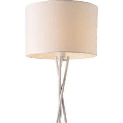 Lampada Da Terra In Stile Treppiede - Altezza 154 Cm - Piantana Tripode Con Paralume Cilindrico Ø 38 In Tessuto - Bianco - Lux.pro -Offerta economica OSRAM || Paulmann || ATMOSPHERA 22791129 4