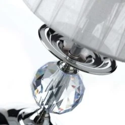 Lampada Da Tavolo Lume Da Comodino In Cristallo E Tessuto Bianco Abatjour 17x31 -Offerta economica OSRAM || Paulmann || ATMOSPHERA 22808054 5