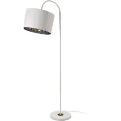 Lampada Da Terra Con Testa Inclinabile Base In Metallo Paralume In Tessuto E27 60W Piantana A Terra - Bianco -Offerta economica OSRAM || Paulmann || ATMOSPHERA 23391339 3