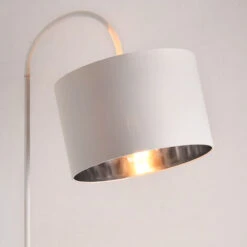 Lampada Da Terra Con Testa Inclinabile Base In Metallo Paralume In Tessuto E27 60W Piantana A Terra - Bianco -Offerta economica OSRAM || Paulmann || ATMOSPHERA 23391339 4