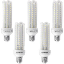 LAMPADINA LED TUBO T3 4U 19W ATTACCO E27 LUCE BIANCO CALDO 3000K NO FLUORESCENTE 5 PEZZI