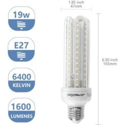 LAMPADINA LED TUBO T3 4U 19W ATTACCO E27 LUCE BIANCO CALDO 3000K NO FLUORESCENTE 5 PEZZI -Offerta economica OSRAM || Paulmann || ATMOSPHERA 24013658 4