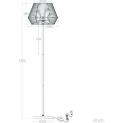 Lampada Da Terra Kirito Naturale400 Mm -Offerta economica OSRAM || Paulmann || ATMOSPHERA 24117391 5