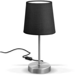 B.K.Licht Lampada Da Comodino, Lampada Da Tavolo Con Paralume In Tessuto Nero, Adatta Per Lampadina E14 Non Inclusa Max 25W, Altezza 30.8cm, Abat-jour Per Camera Con Interruttore Sul Filo, IP20, 230V -Offerta economica OSRAM || Paulmann || ATMOSPHERA 24834163 3