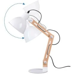 Lampada Tavolo Scrivania Inclinabile In Metallo E Legno Luce E27 Design Moderno -Offerta economica OSRAM || Paulmann || ATMOSPHERA 25852727 3
